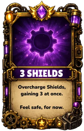 +3 Shields card