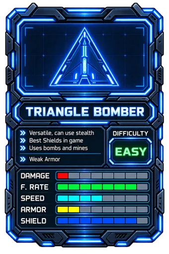 Triangle Bomber ship art